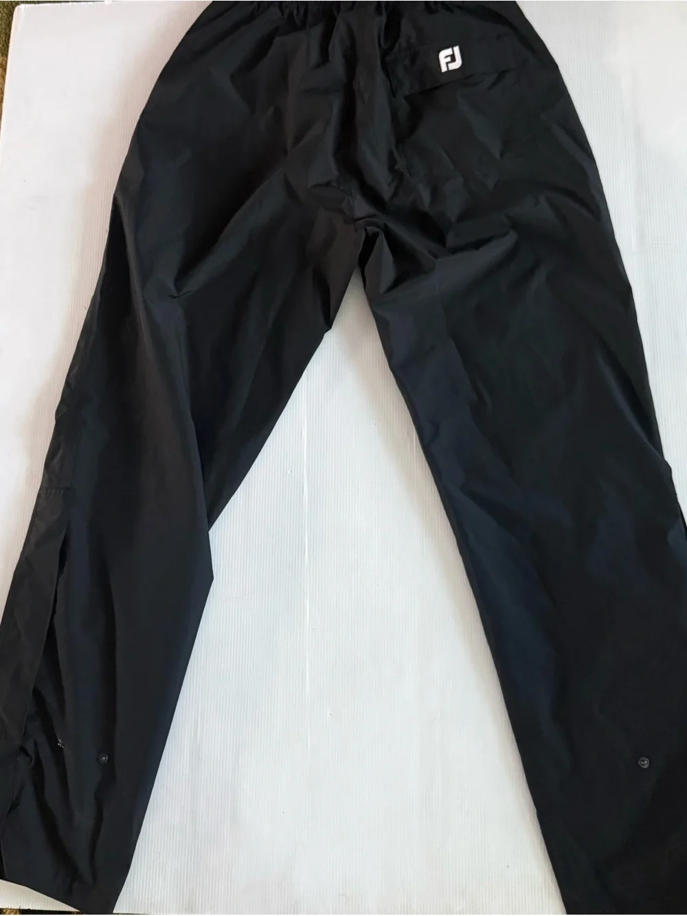 DryJoys by FootJoy Rain Golf Pants Mens L Waterproof Hydrolite Outerwear Black - Picture 7 of 11
